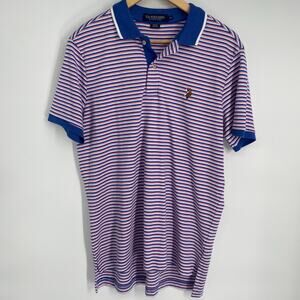 U.S. Polo Assn. Polo Men's Medium Striped Interlock Colored Logo Preppy Nautical